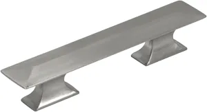 Hickory Hardware 10 Pack Solid Core Kitchen Cabinet Pulls, Luxury Cabinet Handles, Hardware for Doors & Dresser Drawers, 3 Inch & 3-3/4 Inch (96mm) Hole Center, Satin Nickel, Bungalow Collection