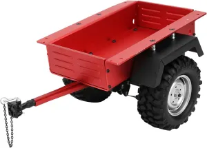 Highly Simulation Aluminum Alloy RC Trailer Car Toy Model, Rubber Tires, for 90046 6 1/10 RC Car (Red)