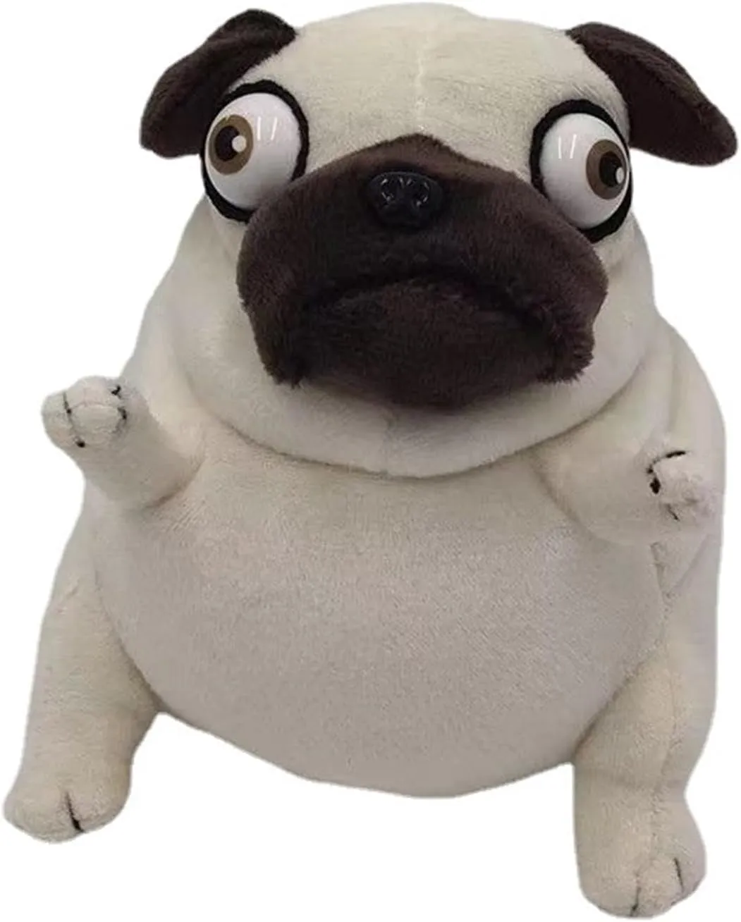 Hilarious Pug Stuffed Animal - 6" Funny Ugly Cute Pug Dog Plush Toy, Weirdo Stuffed Animal Pug Plushies for Kids Boys Adults Valentines Birthdays Gift…