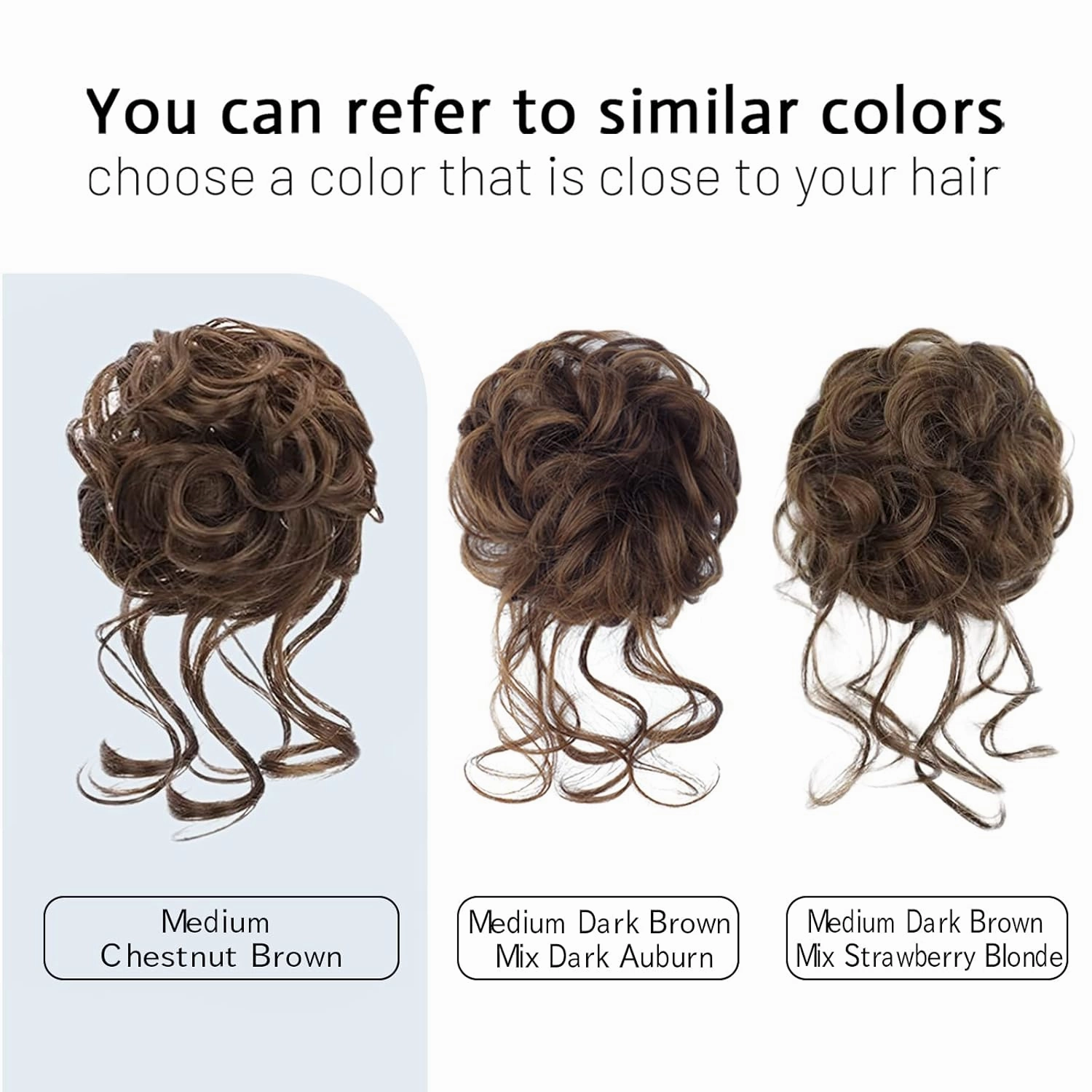HMD 5 Pieces Messy Hair Bun Hairpiece Tousled Updo for Women Hair Extension Ponytail Scrunchies with Elastic Rubber Band Long Updo Messy Hairpiece Hair Accessories Set for Women（8L）