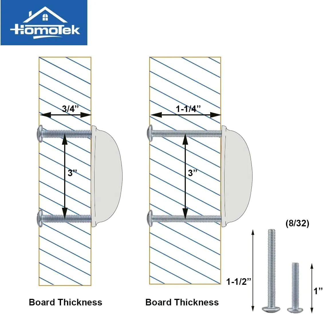HOMOTEK 15 Pack Drawer Bin Cup Pulls Dresser Pulls for Cabinets Shiny Bright Brushed Satin Nickel - 3 Inch Hole Centers Furniture Handles,Kitchen Cabinet Hardware