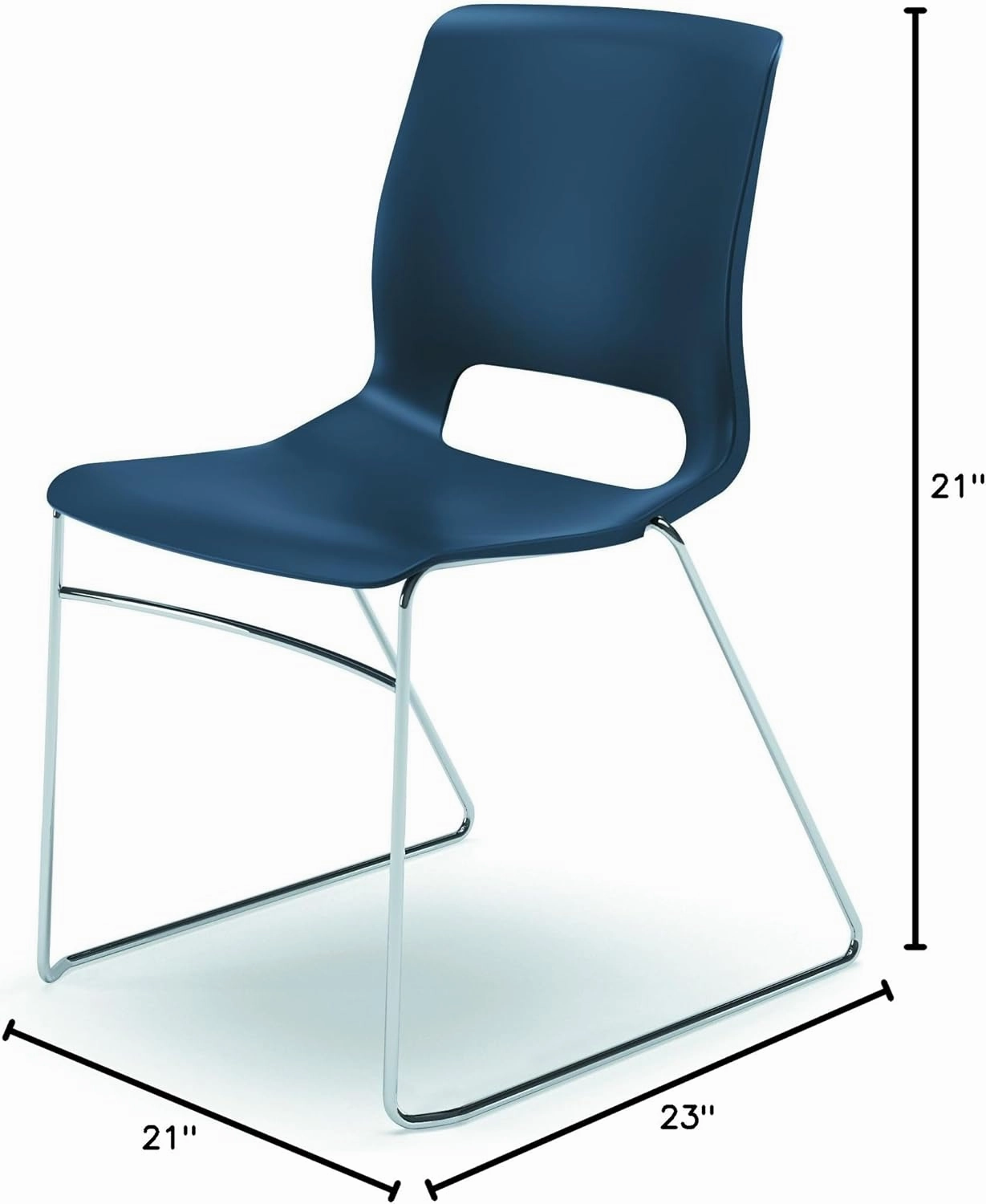 HON HMS1.N.RE.Y Motivate High-Density Regatta Shell Stacking Chair for 4 per Carton, Regatta