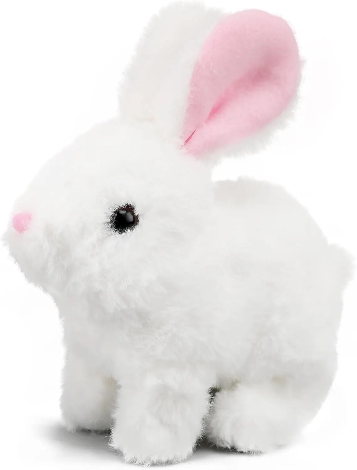 Hopping Walking Bunby Realistic Bunny Toy Rabbit Toy with Sounds, Wiggling Ears, Twitching Mouth and Nose, Educational Interactive Bunny Bunbi Toy for Baby