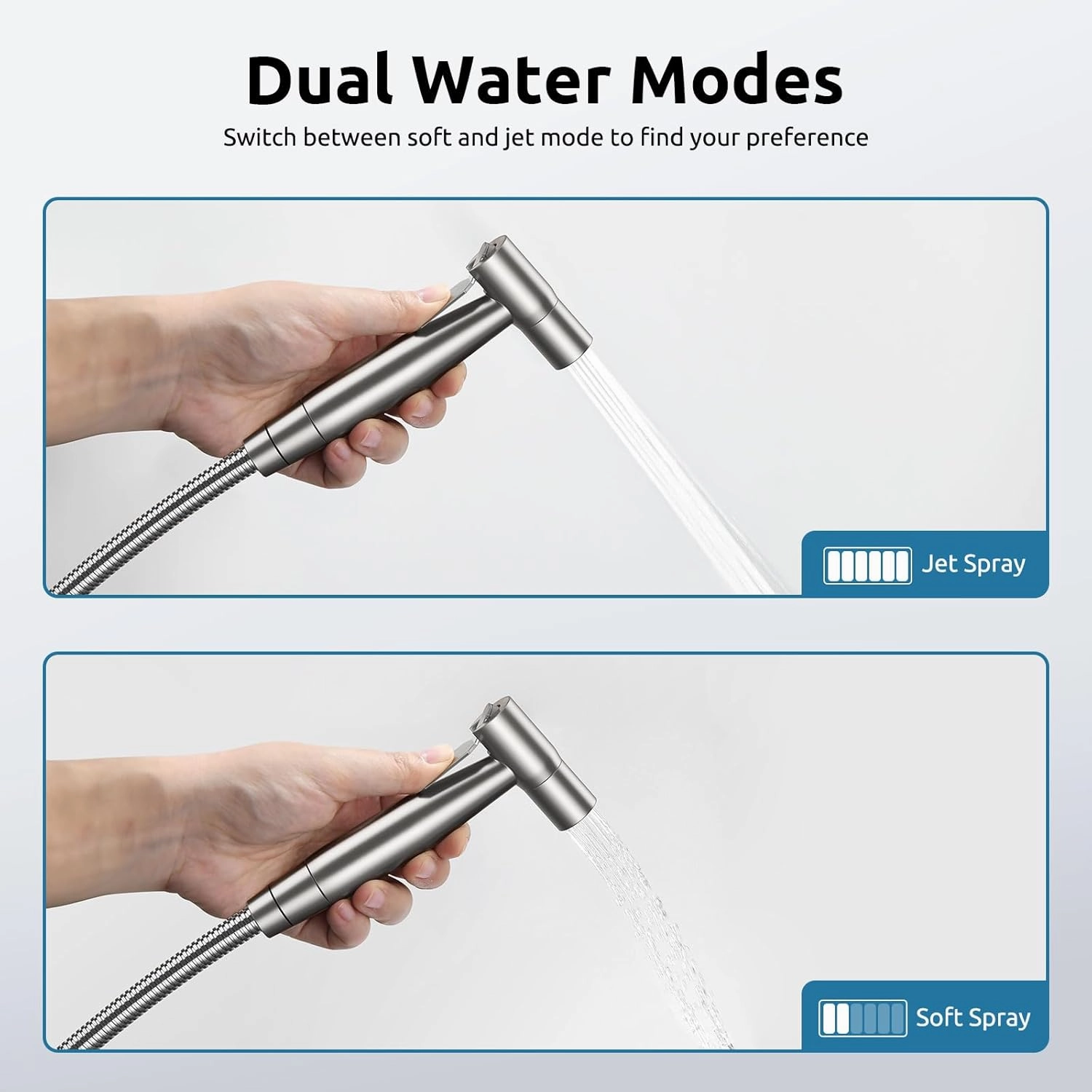 Hot and Cold Bidet Sprayer for Toilet, BRITULIF Bidet Attachment for Warm Water, Bidet with Warm Water Muslim Shower, Ideal for Feminine Hygiene, Pet Cleaning, Cloth Diapers, and Elderly Care