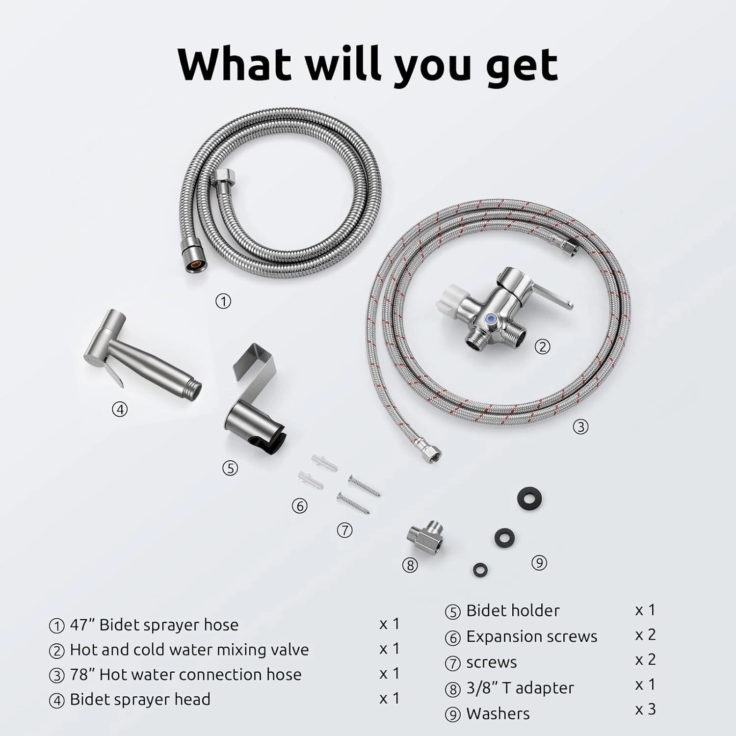Hot and Cold Bidet Sprayer for Toilet, BRITULIF Bidet Attachment for Warm Water, Bidet with Warm Water Muslim Shower, Ideal for Feminine Hygiene, Pet Cleaning, Cloth Diapers, and Elderly Care