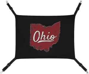 I Love My Ohio Hanging Cat Bed Soft Breathable Pet Hammock for Cage Pet Sleeper for Kitten Ferret Puppy Rabbit