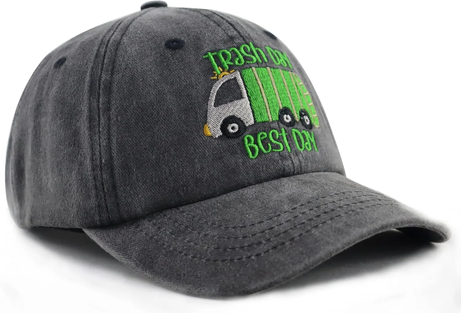 I Love Trash Garbage Trucks Youth Adjustable Mesh Hats Baseball Trucker Cap for Boys and Girls