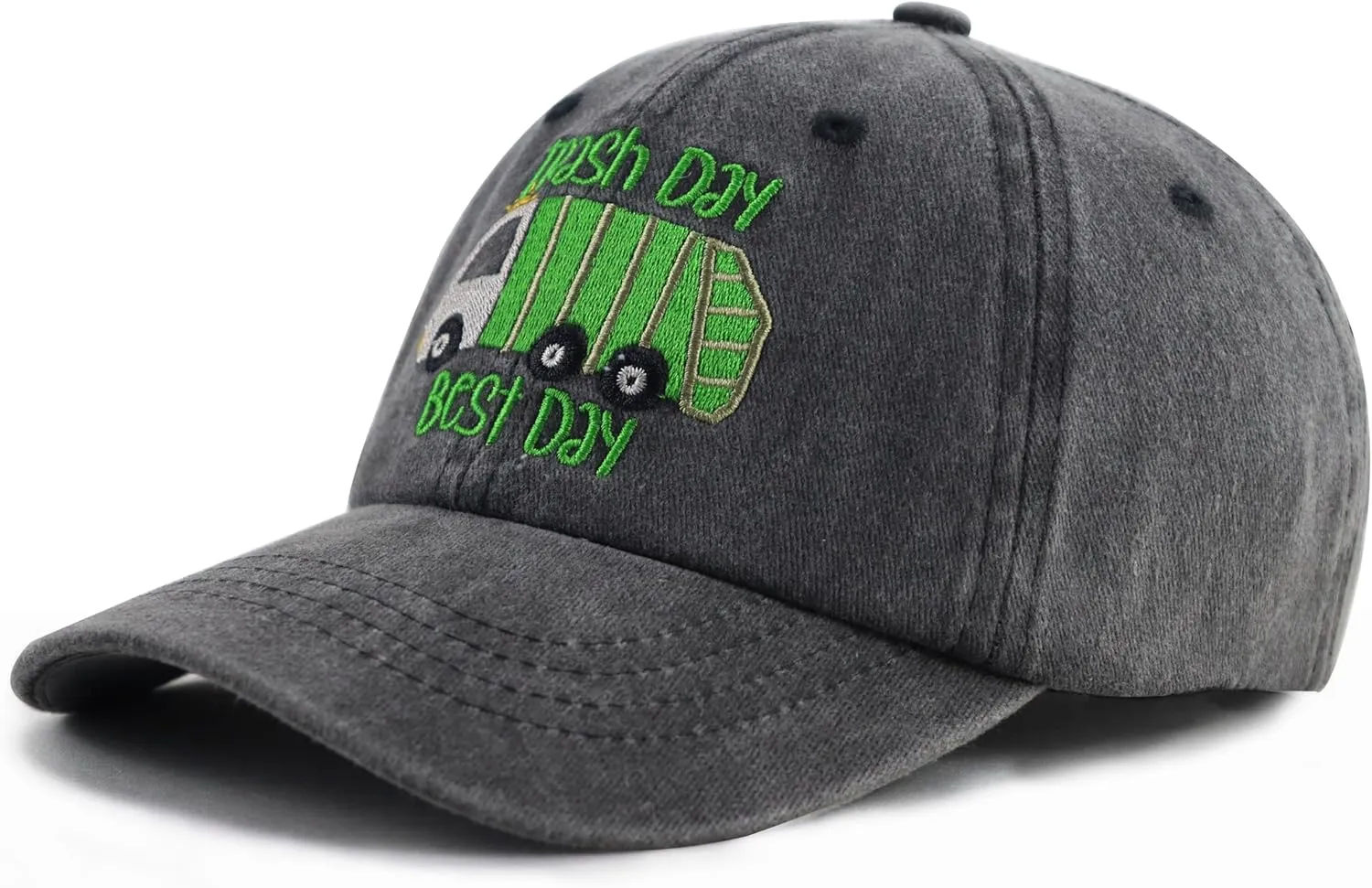 I Love Trash Garbage Trucks Youth Adjustable Mesh Hats Baseball Trucker Cap for Boys and Girls