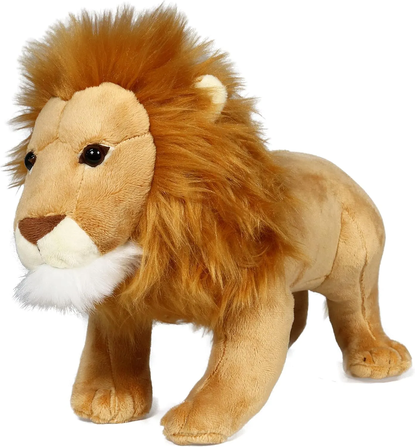 Ice King Bear Lion Stuffed Animal, Lifelike Plush Toy, 12 Inches Length