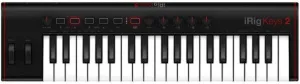 IK Multimedia iRig Keys 2 portable keyboard MIDI controller with 37 velocity-sensitive synth-action mini keys and headphone output, for iPhone, iPad, Mac, PC, Android