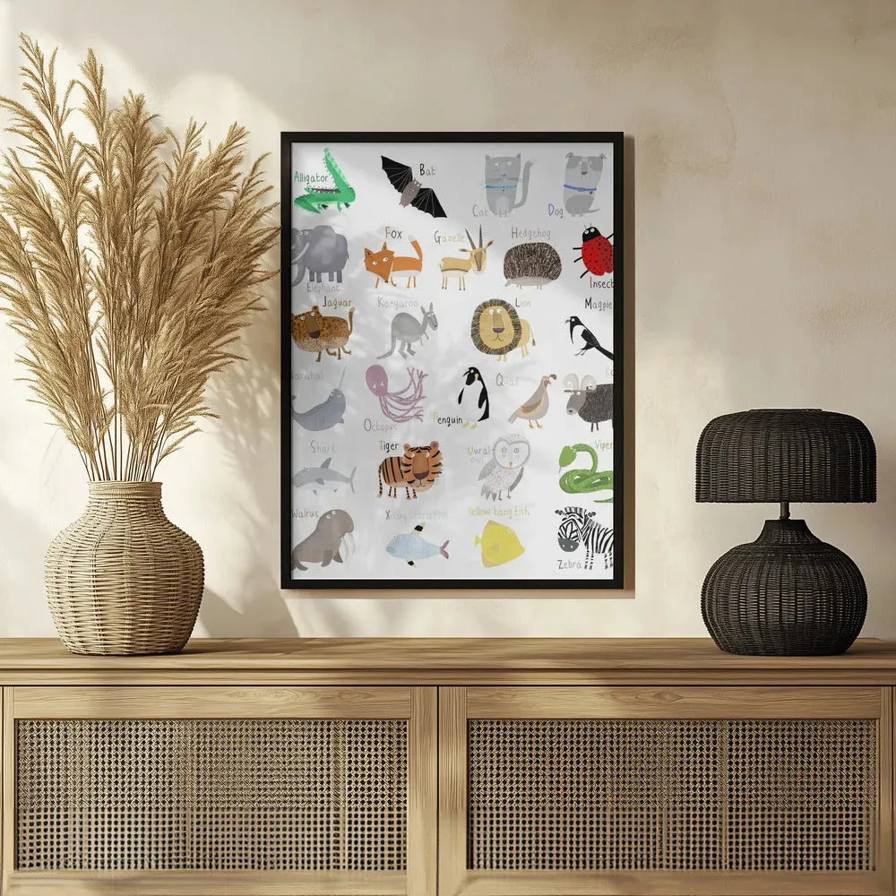 Illustrated Alphabet Animal Letters