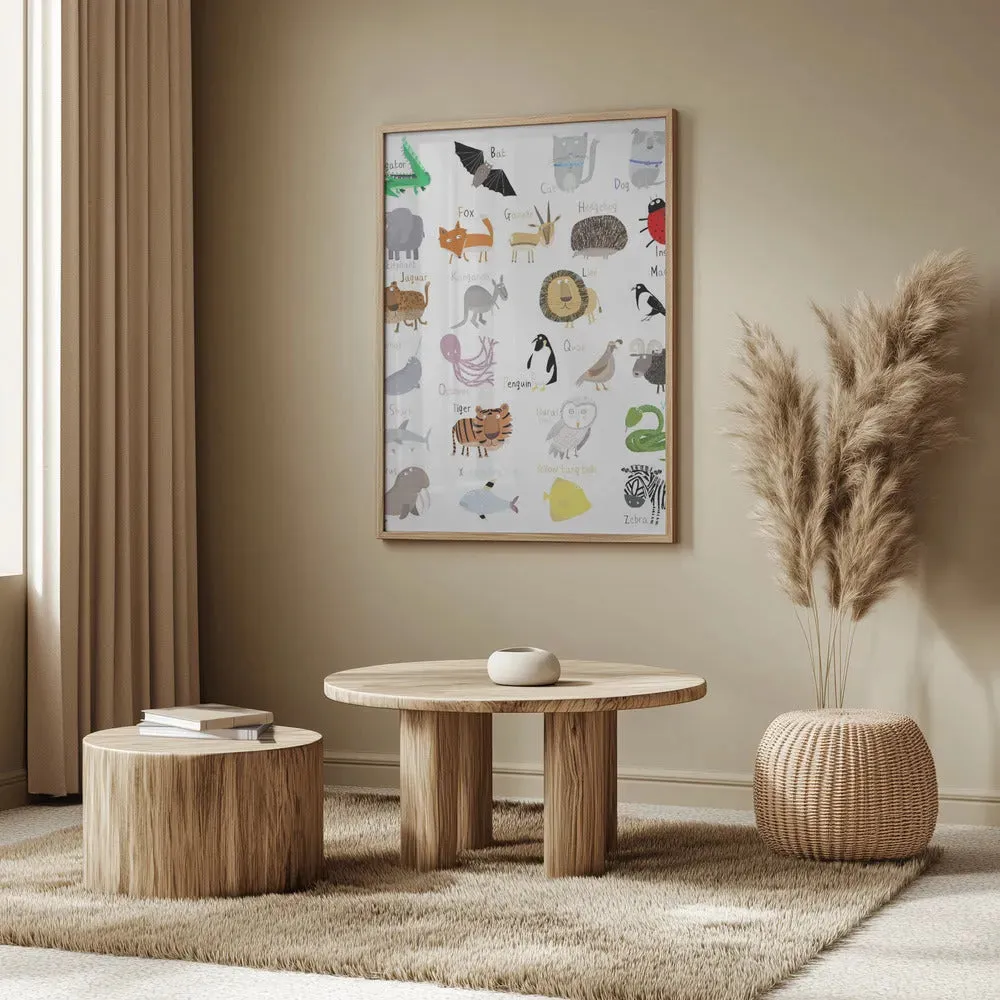 Illustrated Alphabet Animal Letters
