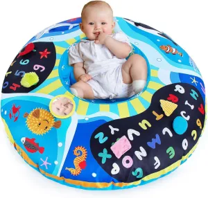 Inflatable Play Ring for Babies, Inflatable Baby Seat, Sitting Support Chair, Baby Activity Center & Floor Seat, Sensory Development Infant Toys
