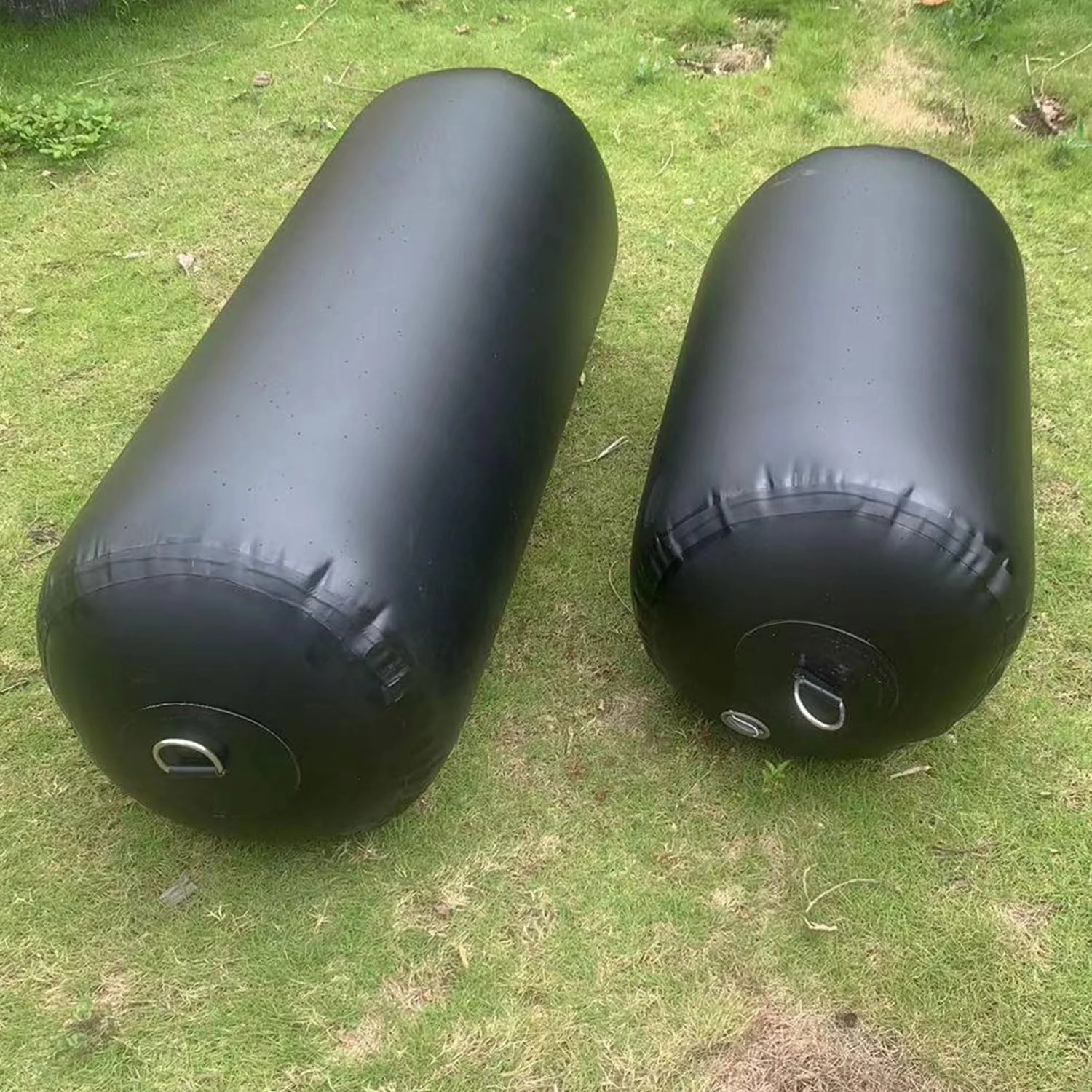 Inflatable Boat Fenders Yacht Bumpers with a Double Braid Nylon Dockline,a Valve Adapter Connector Nozzle and a Valve Wrench for Docking and Mooring