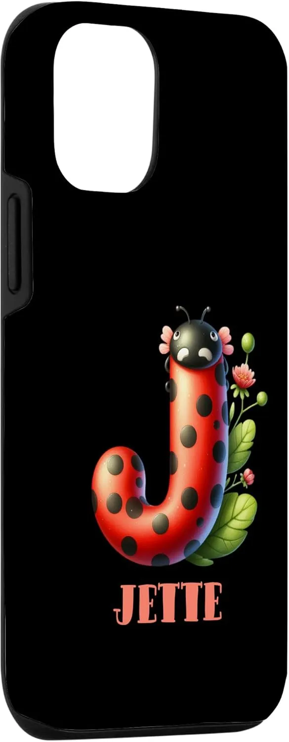 iPhone 12/12 Pro Cute Ladybug Letter Jette Name Ladybug Insect Case