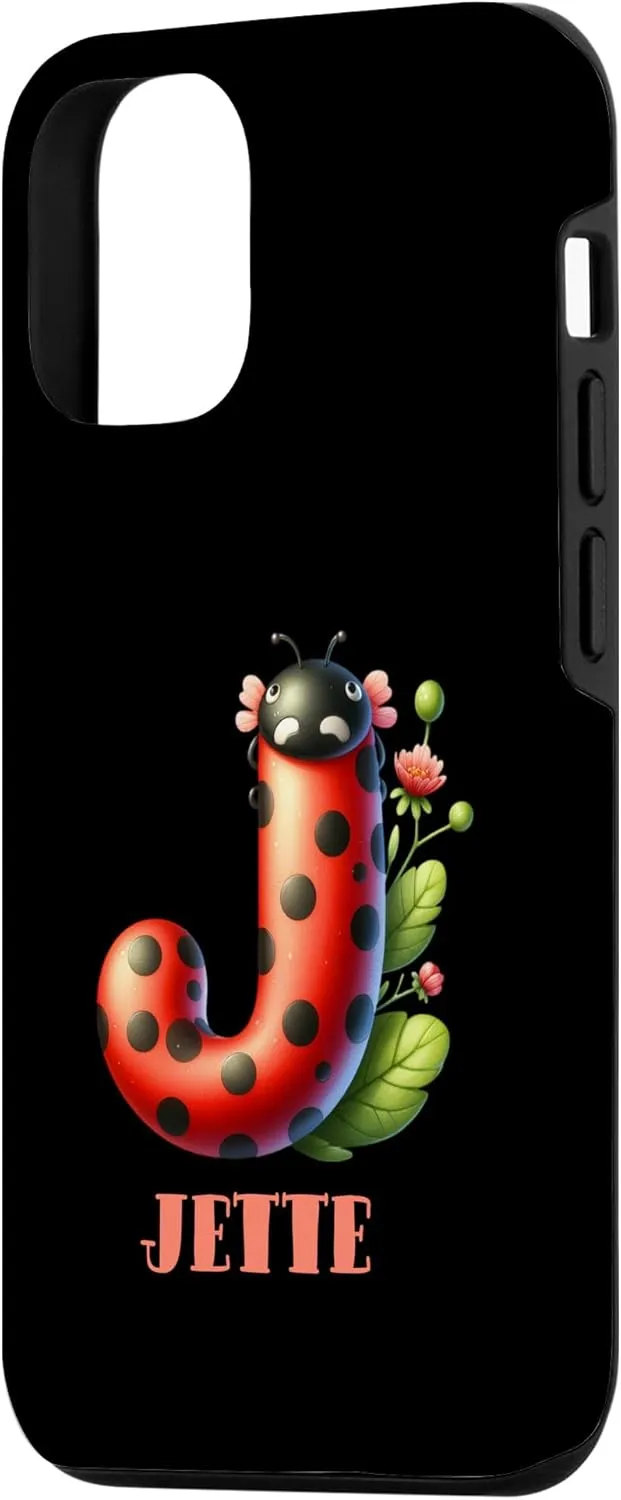 iPhone 12/12 Pro Cute Ladybug Letter Jette Name Ladybug Insect Case