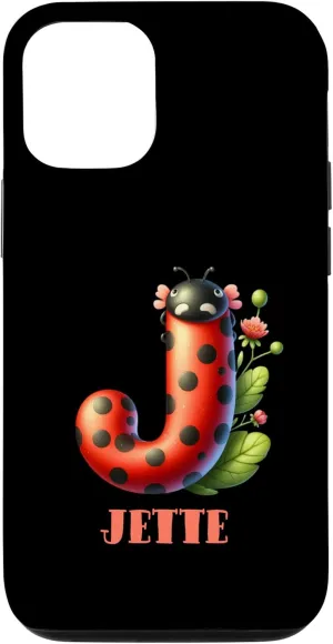 iPhone 12/12 Pro Cute Ladybug Letter Jette Name Ladybug Insect Case