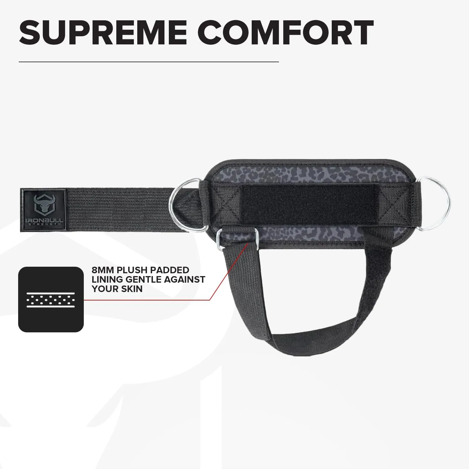 Iron Bull Strength Women's Kickback Ankle Strap for Cable Machines & Resistance Bands: Gym & Home Workout Cuff Attachment for Leg Extensions, Kickbacks, Hip Abductors - Booty Exercises