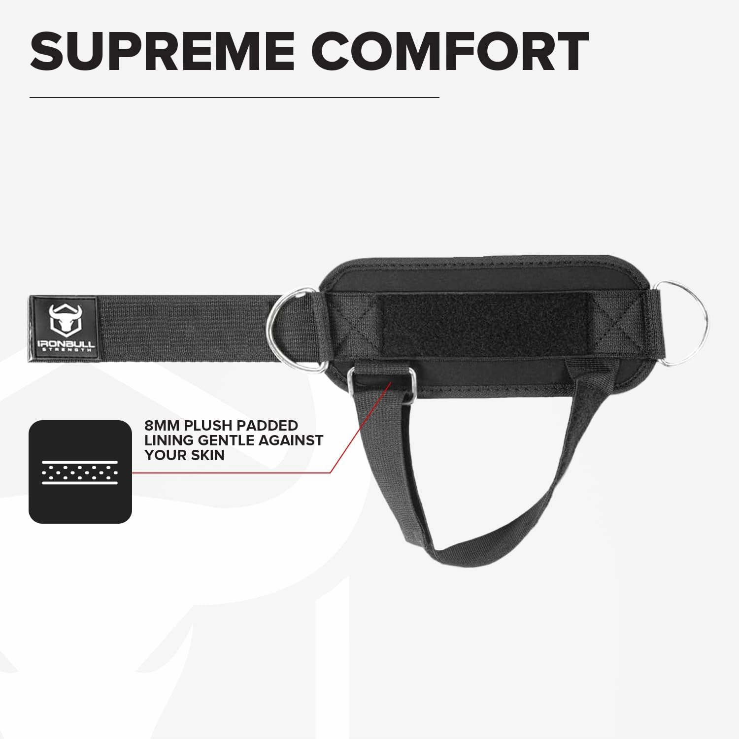 Iron Bull Strength Women's Kickback Ankle Strap for Cable Machines & Resistance Bands: Gym & Home Workout Cuff Attachment for Leg Extensions, Kickbacks, Hip Abductors - Booty Exercises