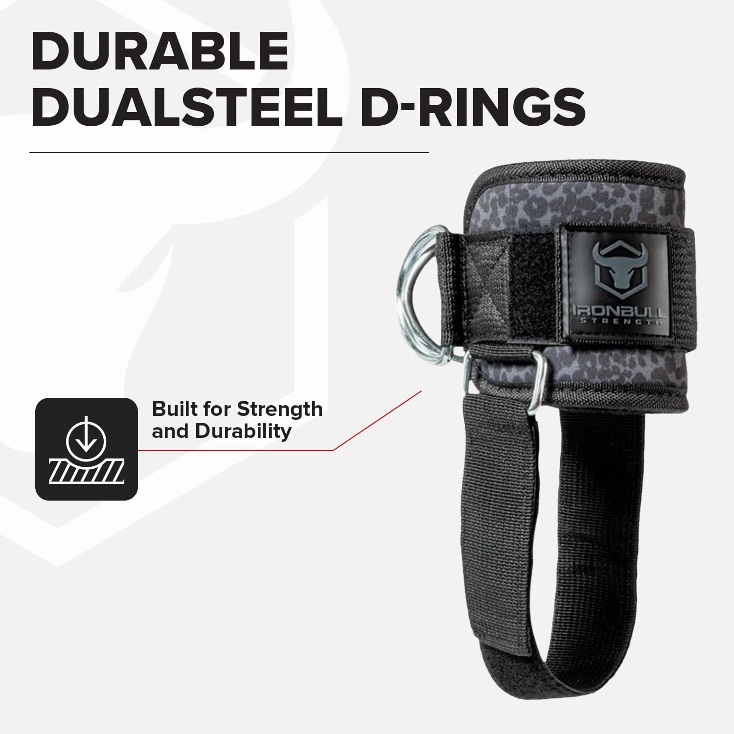 Iron Bull Strength Women's Kickback Ankle Strap for Cable Machines & Resistance Bands: Gym & Home Workout Cuff Attachment for Leg Extensions, Kickbacks, Hip Abductors - Booty Exercises