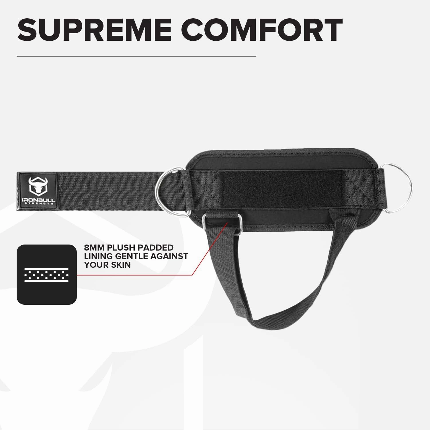 Iron Bull Strength Women's Kickback Ankle Strap for Cable Machines & Resistance Bands: Gym & Home Workout Cuff Attachment for Leg Extensions, Kickbacks, Hip Abductors - Booty Exercises