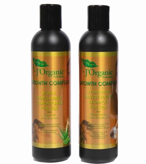 J'Organic Solutions Biotin shampoo & Conditioner Hydrating and Strengthening- with Biotin- Phthalates-Free, No Sulfate, Paraben-free Baby And Toddler Shampoo and Conditioner (2x 8oz)
