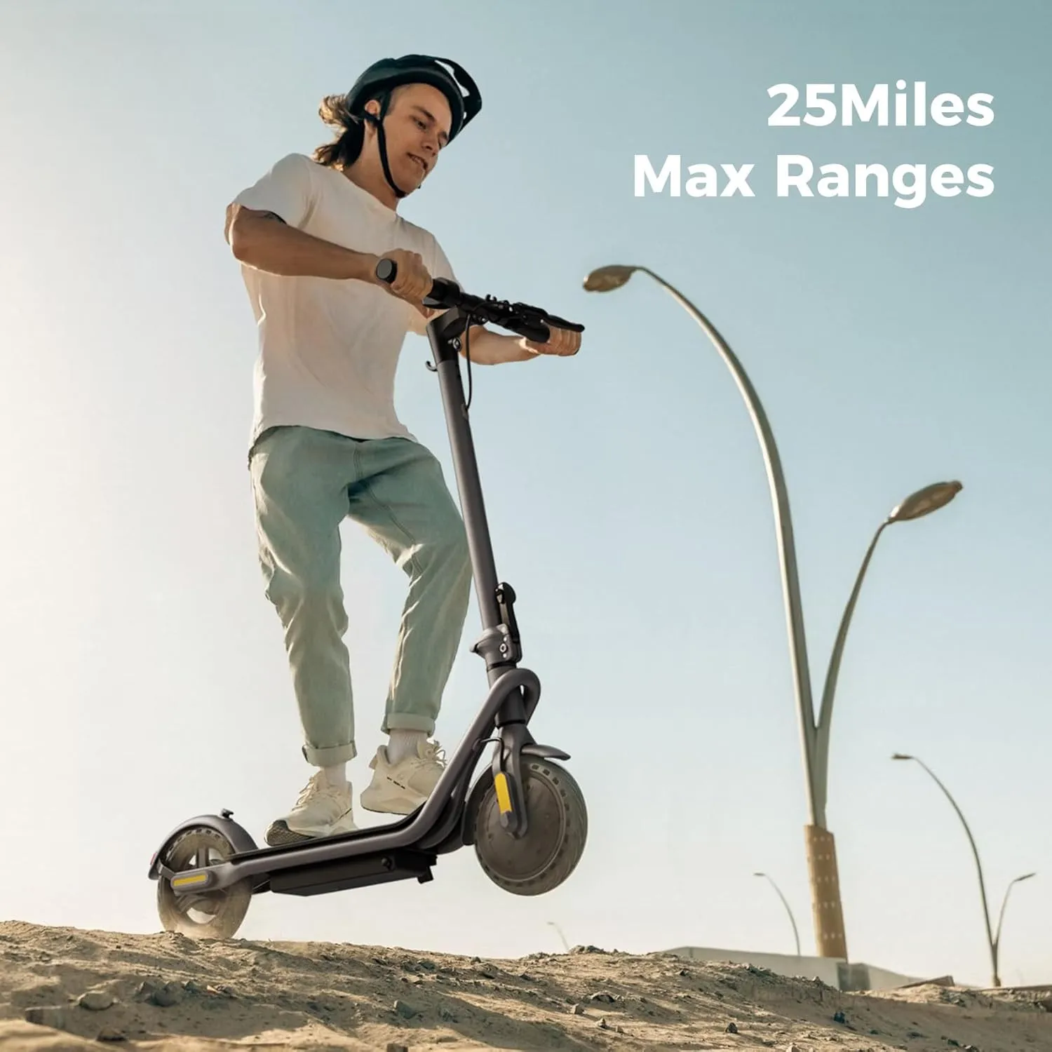 Jasion JS2/PRO Electric Scooter, 25 Miles Range, 22MPH Max Speed, 850W Peak Adult Escooter, 8.5" Solid Tires Fast Folding E-Scooter, Dual Braking System for Commuting