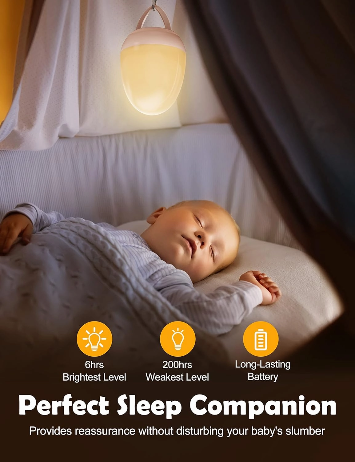 JolyWell Night Lights for Kids with Stable Charging Pad, Touch Control&Timer Setting, ABS PC Baby Egg Lamp for Breastfeeding，Pink