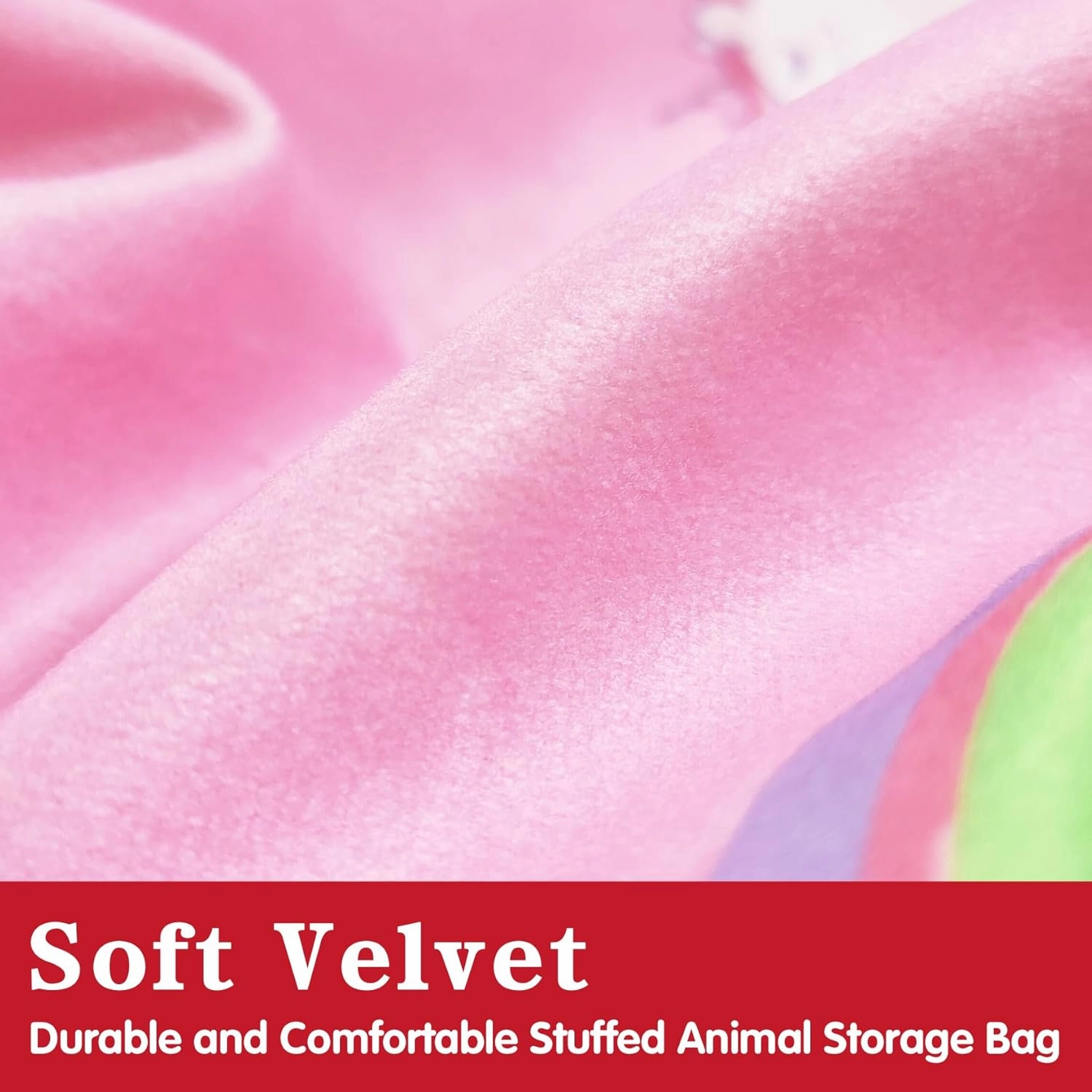 Jorbest Unicorns Stuffed Animal Storage Bean Bag Chair for Kids and Adults, Unicorns Rainbow Bean Bag Stuffed Animal Storage, Luxury Velvet Stuffie Seat - Cover ONLY (200 L/52 Gal, Rainbow)
