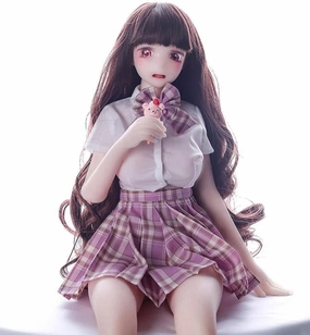 Junying/MOZU Lingnai 1/5 Female Seamless Action Figures Full Silicone Material, Jydoll 60cm Flexible Female Figure Dolls for Cosplay/Photography/Arts (Wig)