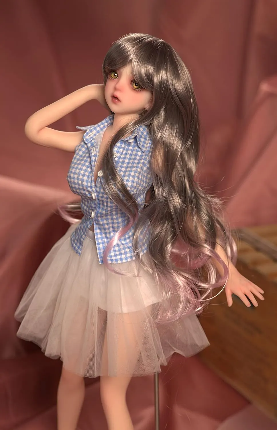 Junying/JYDream Twinkle 1/3 Female Seamless Action Figures Full Silicone Material, JYDoll 65cm Female Dolls for Cosplay/Photography/Arts (Wig)