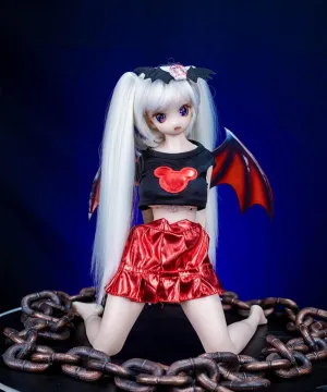 Junying/MOZU Devil 1/5 Female Seamless Action Figures Full Silicone Material, Mozu 60cm Flexible Female Figure Dolls for Cosplay/Photography/Arts (Wig)