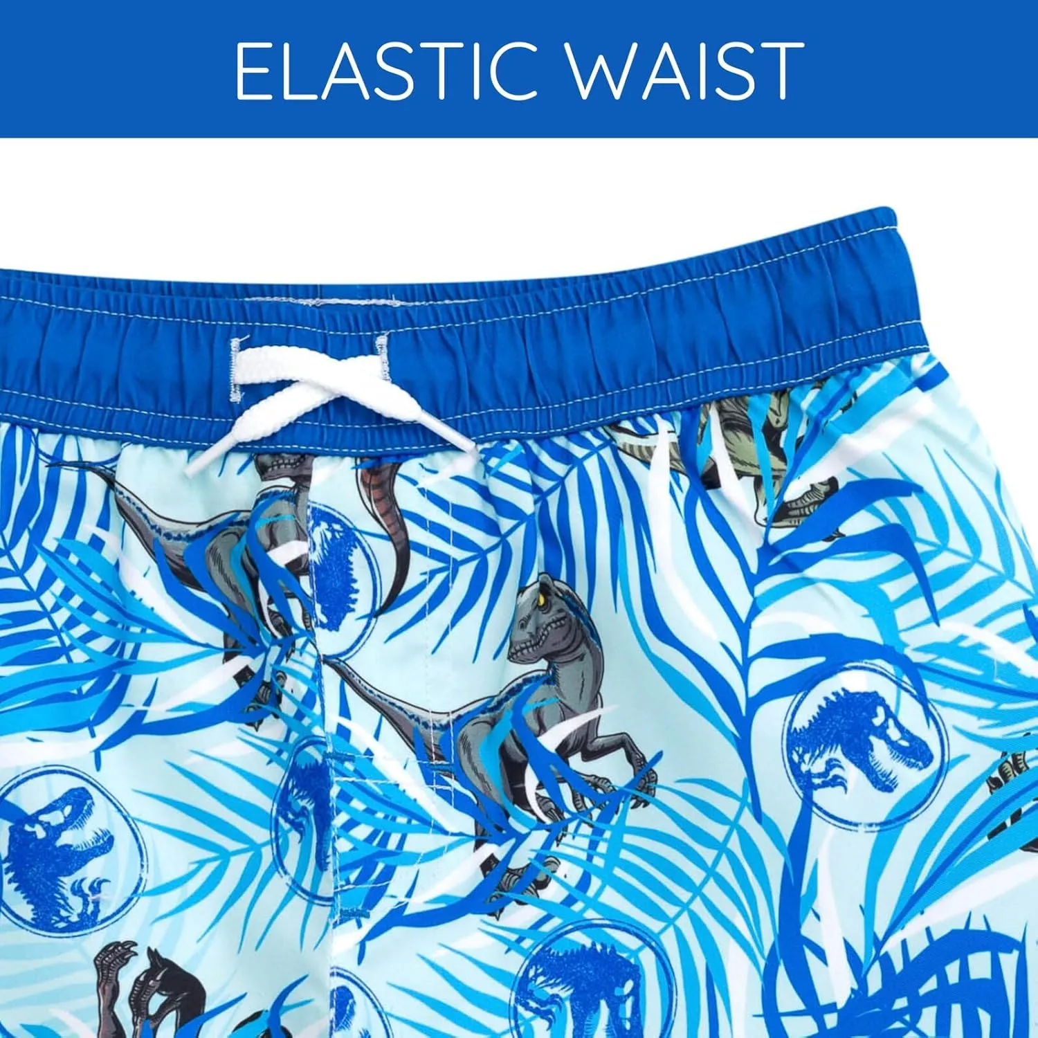 Jurassic World Dinosaur UPF 50  Rash Guard and Swim Trunks Outfit Set Little Kid to Big Kid Sizes (4-14-16)