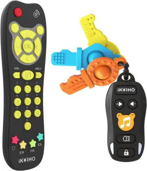 KALUYA Baby Toy Car Key Baby Remote Control Toy Set, Baby Musical Toys Early Educational Learning for Infants Toddlers Ages 6  Months