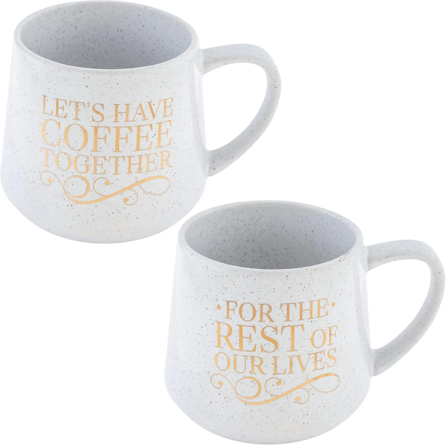 Karma Novelty Ceramic Coffee Mug Set of 2 Lets Have Coffee Together - 16 oz Cute Sarcastic Coffee and Tea Mug – Funny Coffee Mug with Witty Sayings for Women and Men, Gift for Friends, Coworkers, Boss