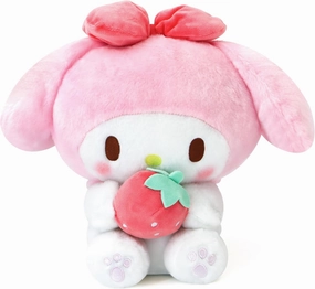 Kawaii Plush Toys with Strawberry Pillow, Stuffed Plush Doll, Cartoon Toys Throw Pillow Decoration, Birthday Gift for Kids (Pink)