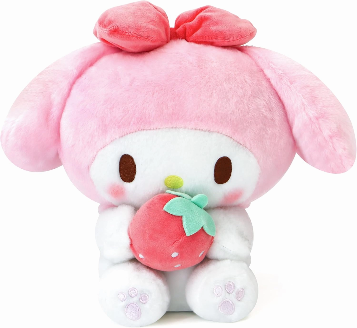 Kawaii Plush Toys with Strawberry Pillow, Stuffed Plush Doll, Cartoon Toys Throw Pillow Decoration, Birthday Gift for Kids (Pink)