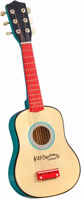 KidKraft Lil' Symphony Wooden Play Guitar, Kids Musical Instrument Toy, Gift for Ages 3 
