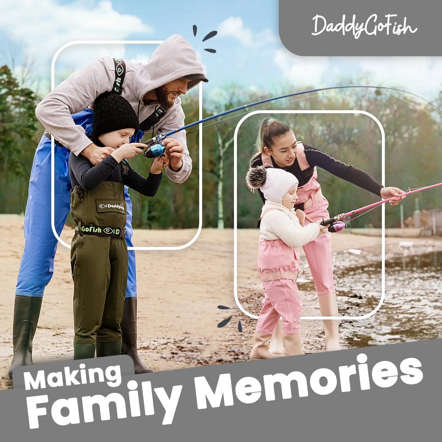 Kids Fishing Pole - Rod Reel Combo Tackle Box Starter Set - First Year Small Dock Gear Kit for Boys Girls Toddler Youth Age Beginner Little Children Junior Anglers