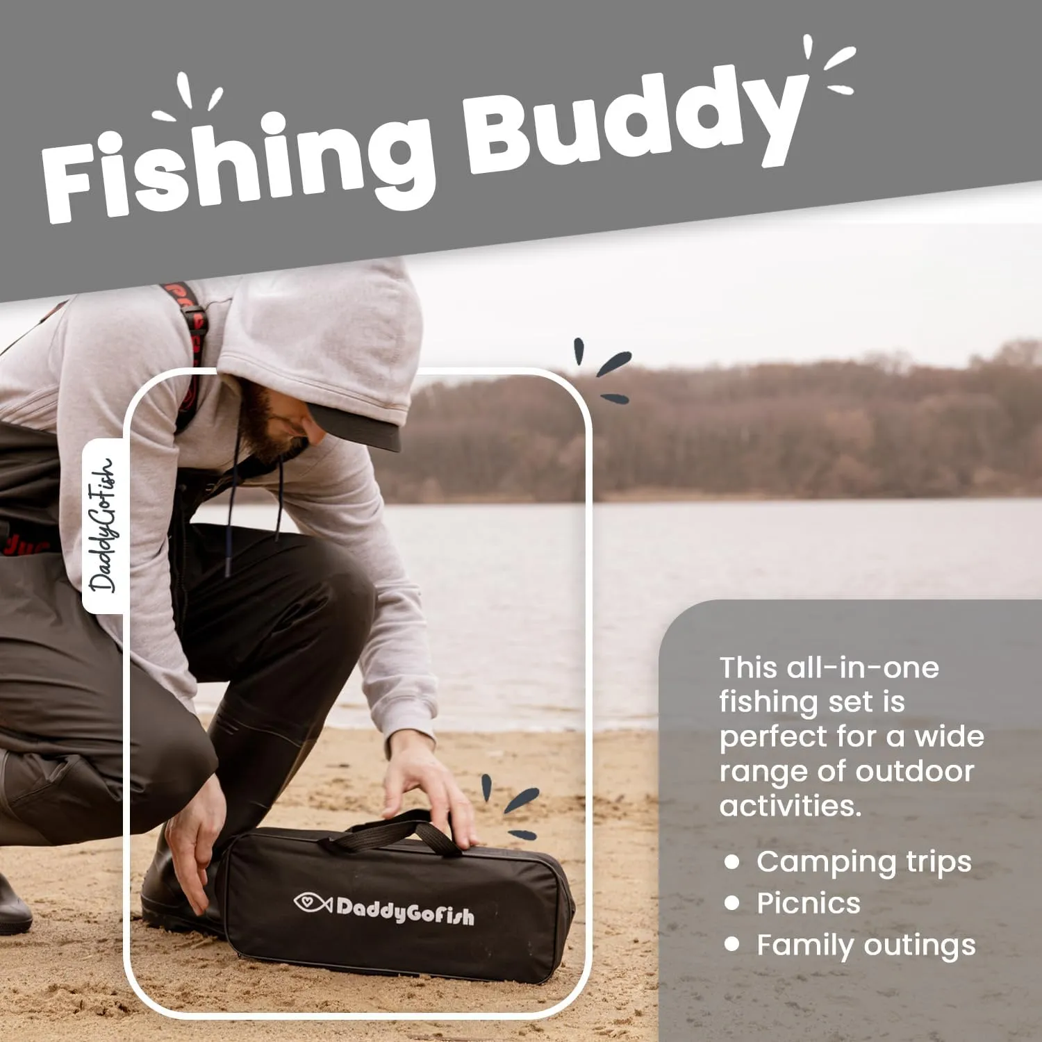 Kids Fishing Pole - Rod Reel Combo Tackle Box Starter Set - First Year Small Dock Gear Kit for Boys Girls Toddler Youth Age Beginner Little Children Junior Anglers