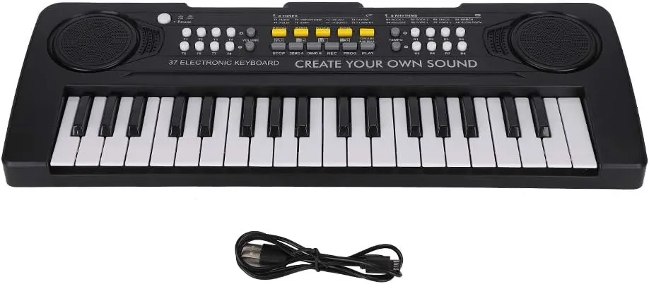 Kids Keyboard Piano, 37 Keys Portable Electric Piano, Simulation Musical Instrument Toy with USB Cable for Toddler