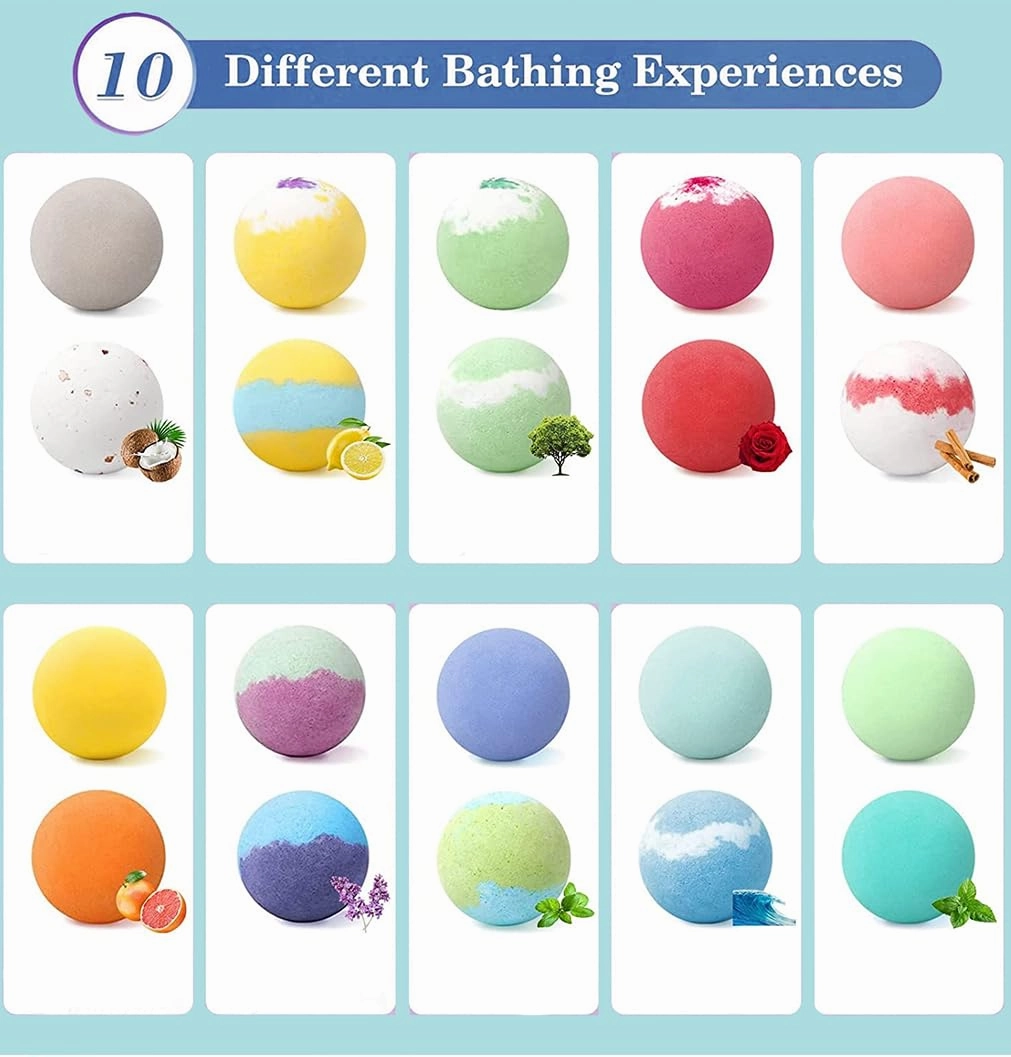 Kids Bath Bombs with Surprise Inside, 20 Pack Bring Dog and cat Toys Gift Set, Natural Organic Bubble Bath Foam Bath。