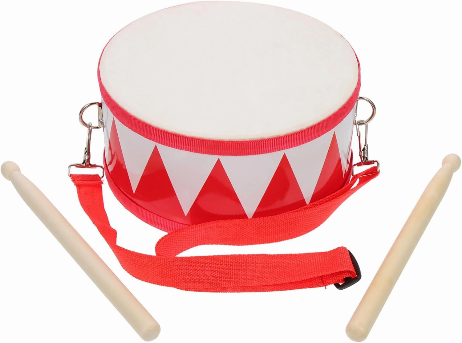 Kids Drum Set, 8 inch Wooden Toy Drum Set or Toddlers with 2 Drumsticks Percussion Musical Instrument Drum Set for Boys Girls