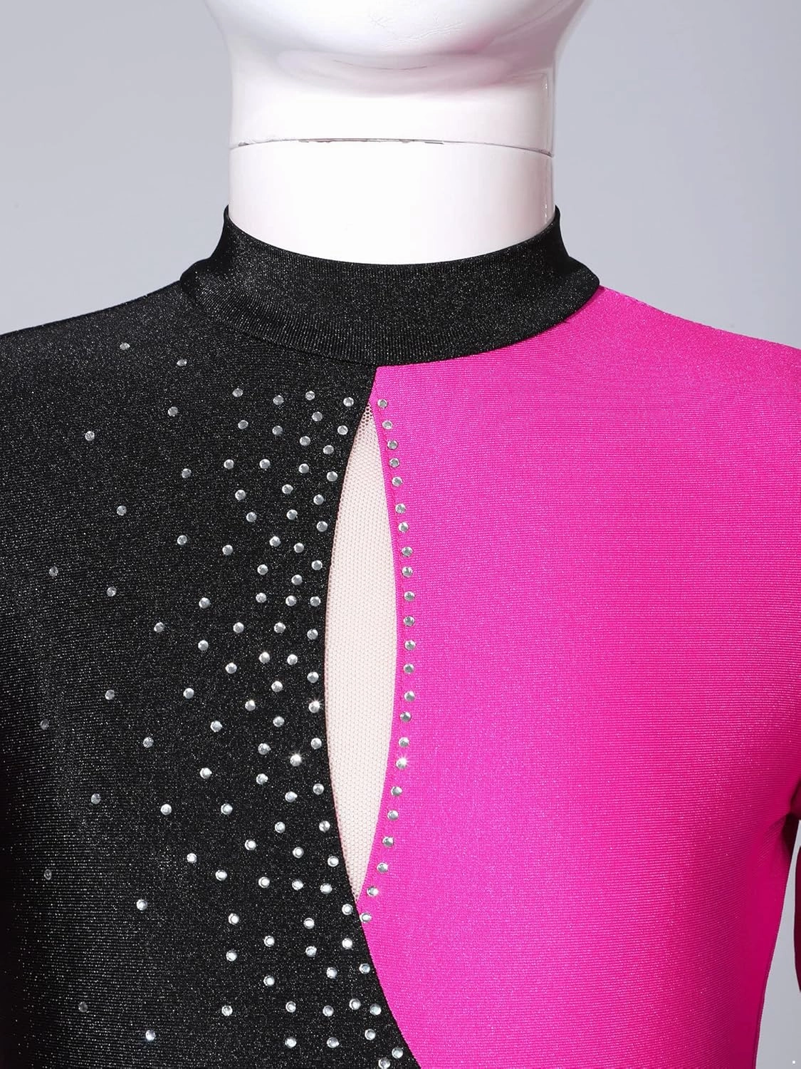 Kids Girls Figure Ice Skating Jumpsuit Long Sleeves Gymnastics Leotards Bodysuit Full Body Dance Unitards