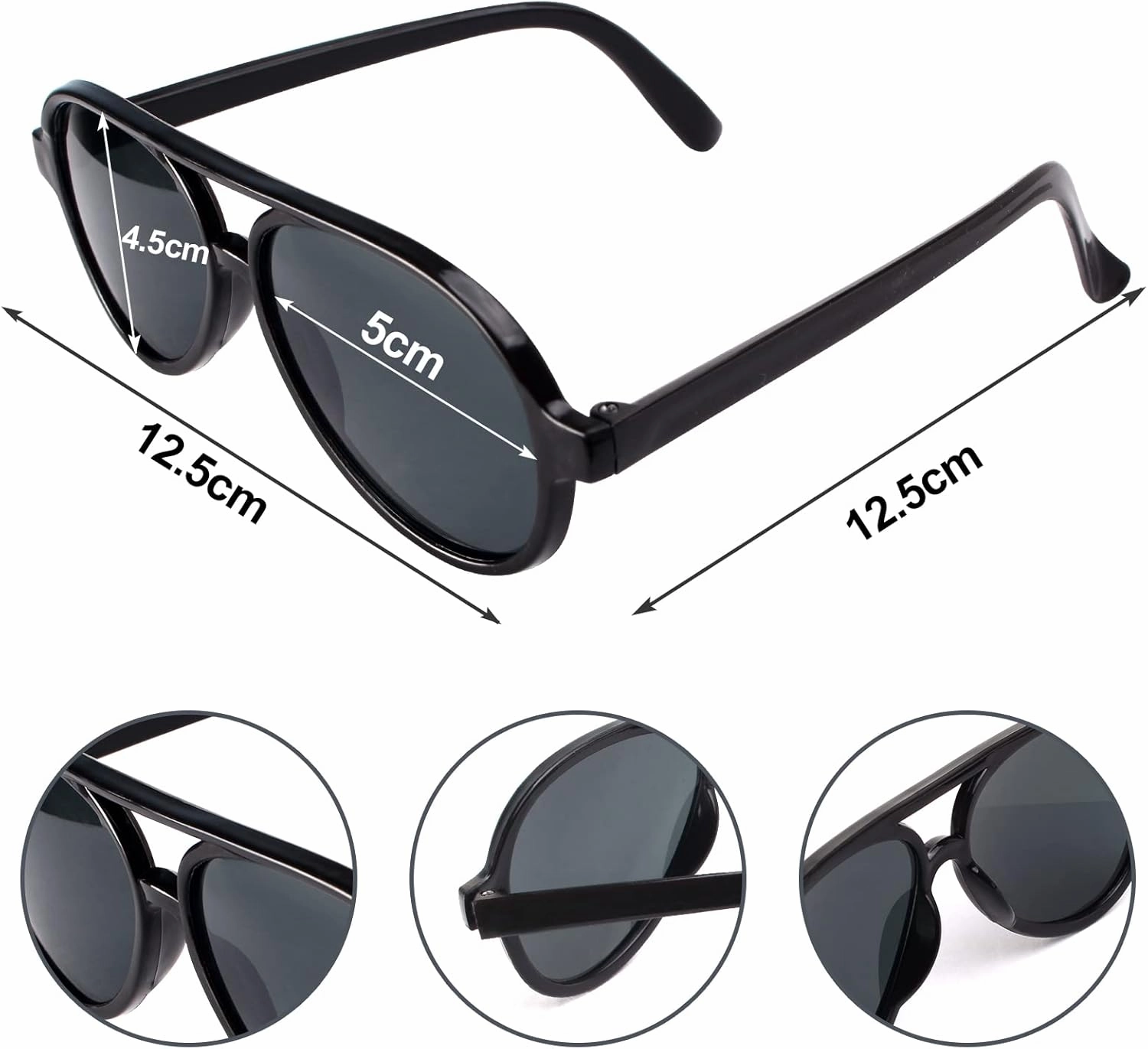 Kids Pilot Costume Accessories Set With Aviator Hat Sunglasses Tie Pin for Aviation Halloween Dress Up