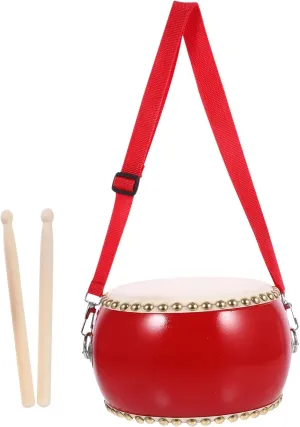 Kisangel Drum Toy for Boys and Girls Toddler Music Toy Boys and Girls Sticks Straps 15cm Drum for Toddlers