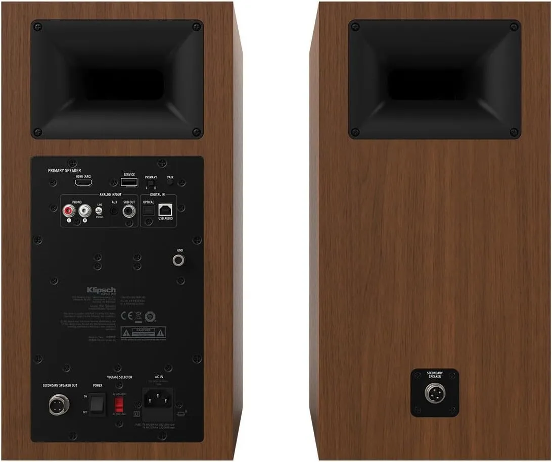 Klipsch The Sevens Heritage Inspired (Pair) Powered Speakers - Walnut