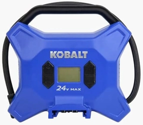 Kobalt 24 Volt cordless high pressure inflator 24-Volt Lithium Ion (Li-Ion) Air Inflator (Power Source: Battery)