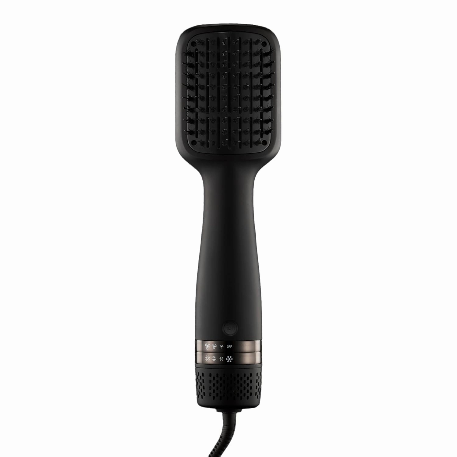 Kristin Ess Hair Volumizing Blow Dryer Brush - Blowout   Hair Straightening Brush - Ceramic   Ionic - Dry, Smooth   Volumize Hair - Flat Padel Base for Faster Blowout - 3 Wind Speeds   4 Heat Settings