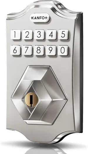 KS3 Keyless Entry Door Lock Deadbolt with Keypad,Smart Locks for Front Door with 2 Keys,Electronic Door Locks Deadbolt,Auto Lock,Easy Installation,Satin Nickel